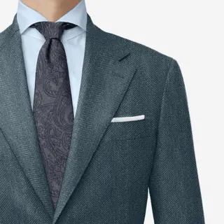 Blue textured jacket cloth from Lanificio di Pray